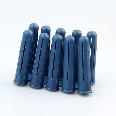 HDPE-Plastik-Wandstecker für die Befestigung von 5,5 mm X 34 mm Blau Farbe Leichtgewicht