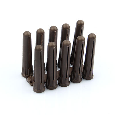 Steine HDPE Kunststoff Wandstecker Befestigungen Braune Farbe 7 mm X 40 mm